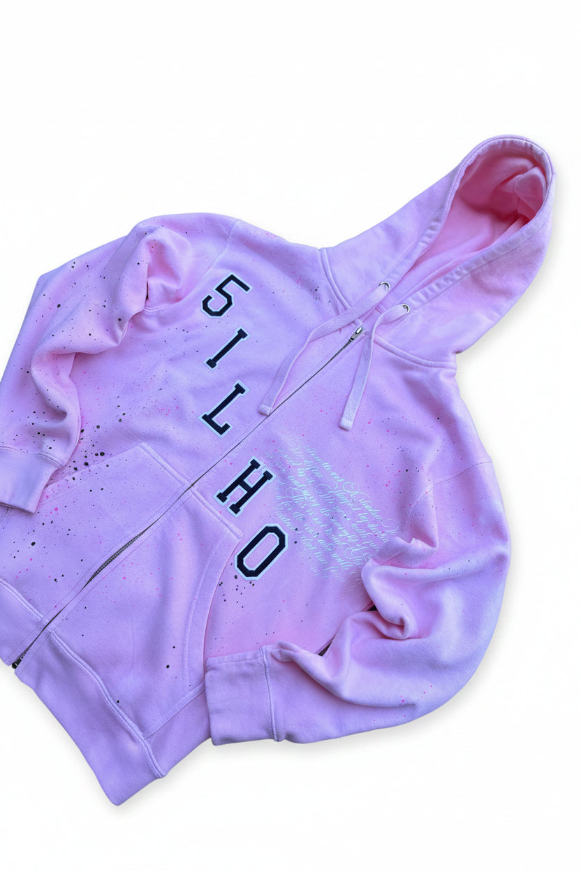 Pink Varsity Zip-Up (M)