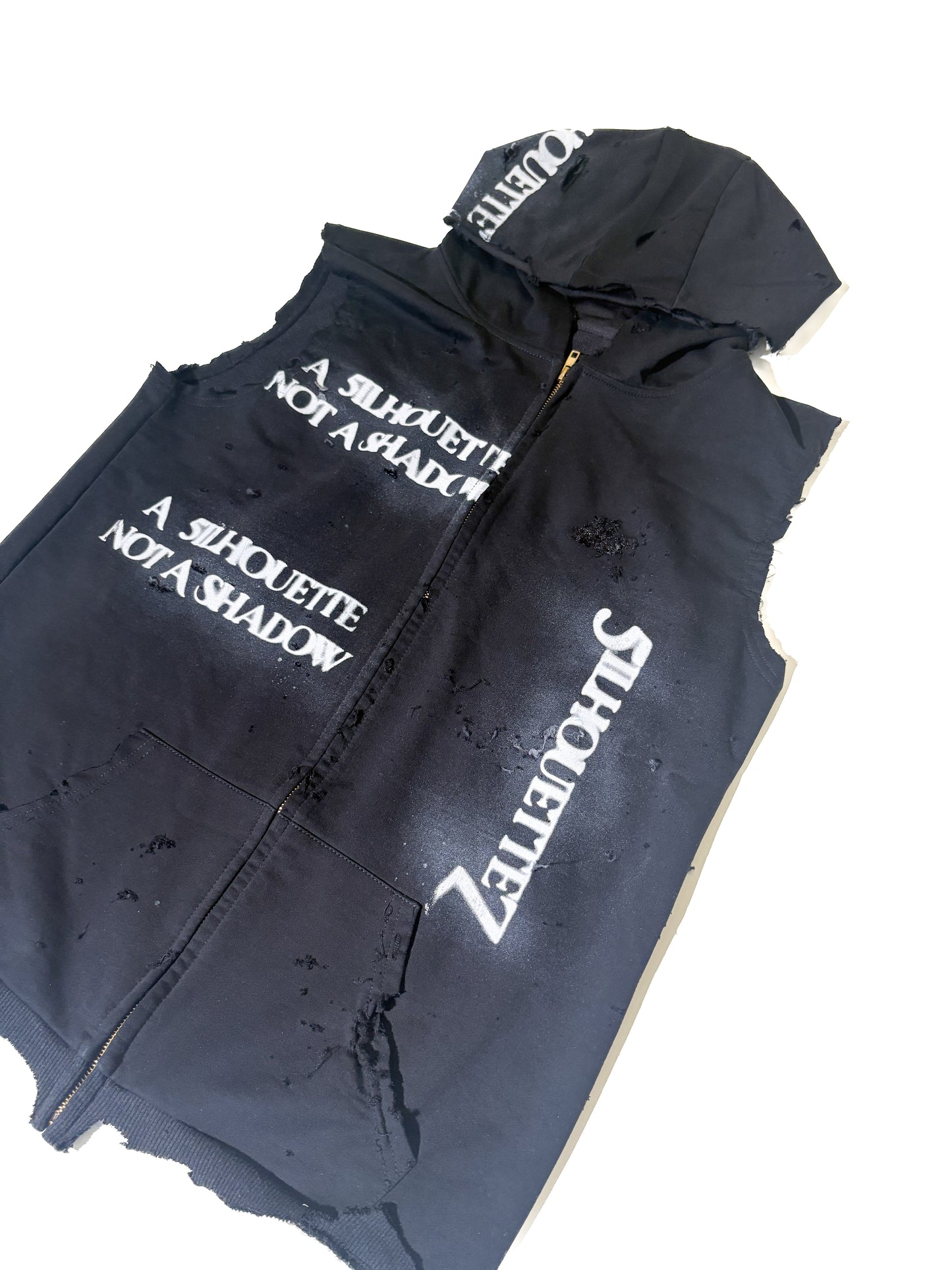 Sleeveless Zip Hoodie (M)