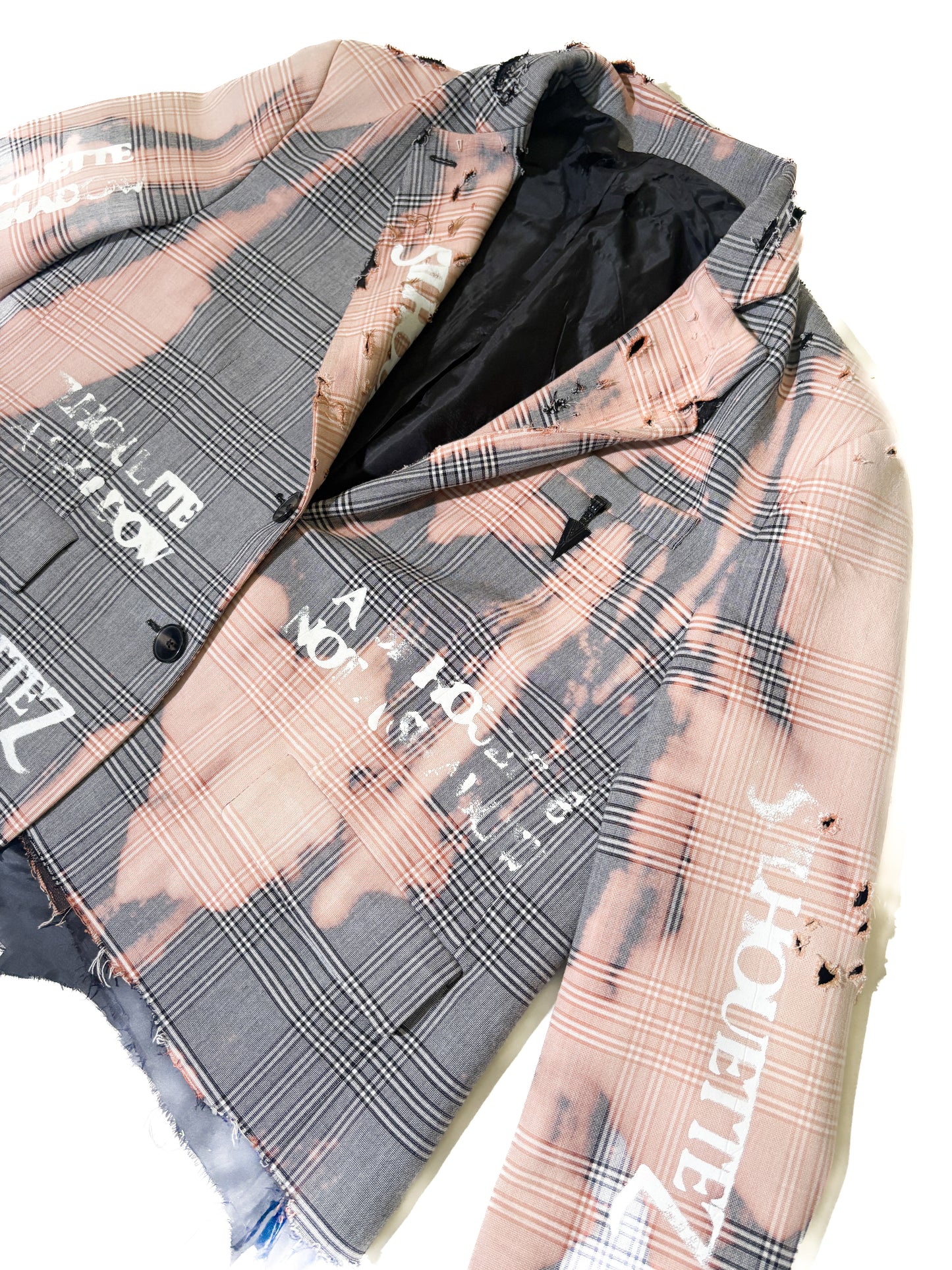 Bleached Plaid Blazer (M)