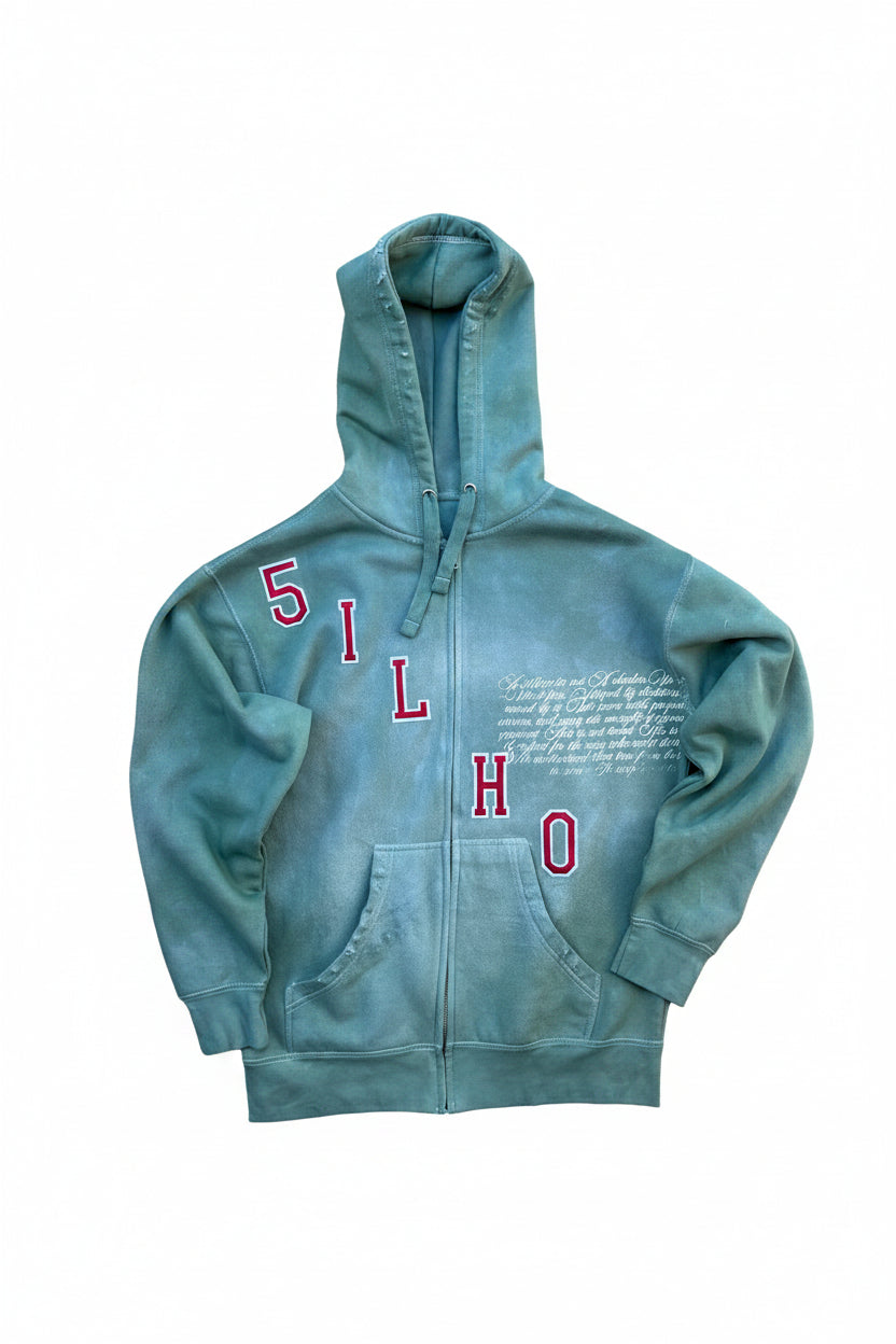 Green Varsity Zip-Up (L)