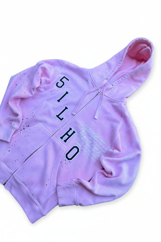 Pink Varsity Zip-Up (M)